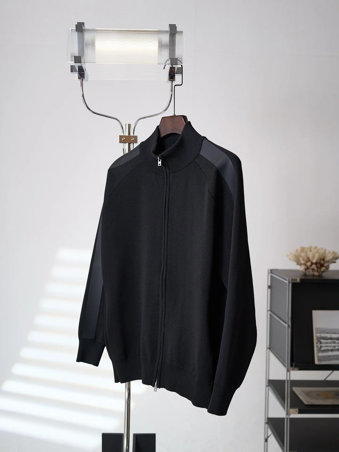 [Real auction] Acne Studios back silicone embossed leather knitted cardigan zipper jacket [In Stock] Purchased and developed S M L